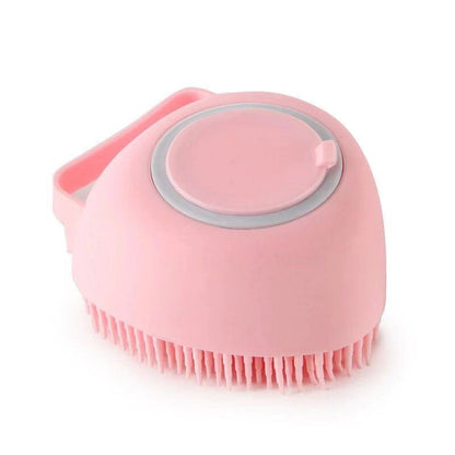 Badebürste mit Spender für Hundeshampoo